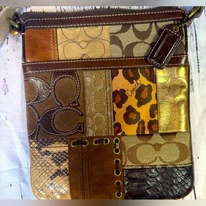 COACH Vintage Patchwork Animal Print Messenger CrossBody Shoulder
Bag 40915